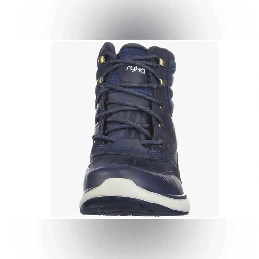 Ryka Women's Navy Blue Ankle Boots Size 5 Water-Repellent Lace-Up Boots NEW - Picture 3 of 10